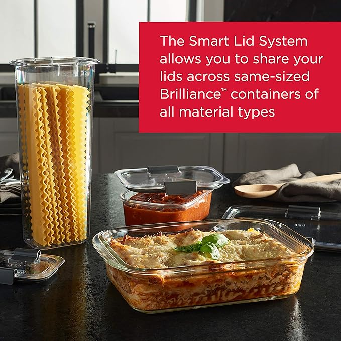 Glass Food Storage Containers, 3.2 Cup, Set of 4, BPA-Free, Leak-Proof, Clear