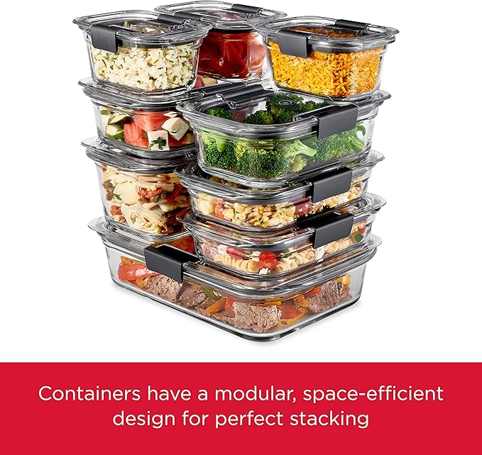 Glass Food Storage Containers, 3.2 Cup, Set of 4, BPA-Free, Leak-Proof, Clear